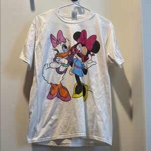Disney White T-Shirt with Minnie and Daisy